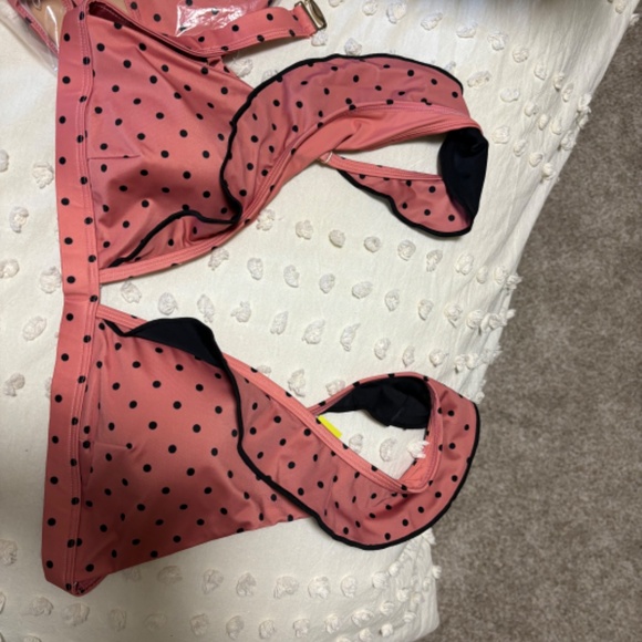 Summersalt Ruffle Plunge Polka Dot Bikini Size 12 - Picture 4 of 6